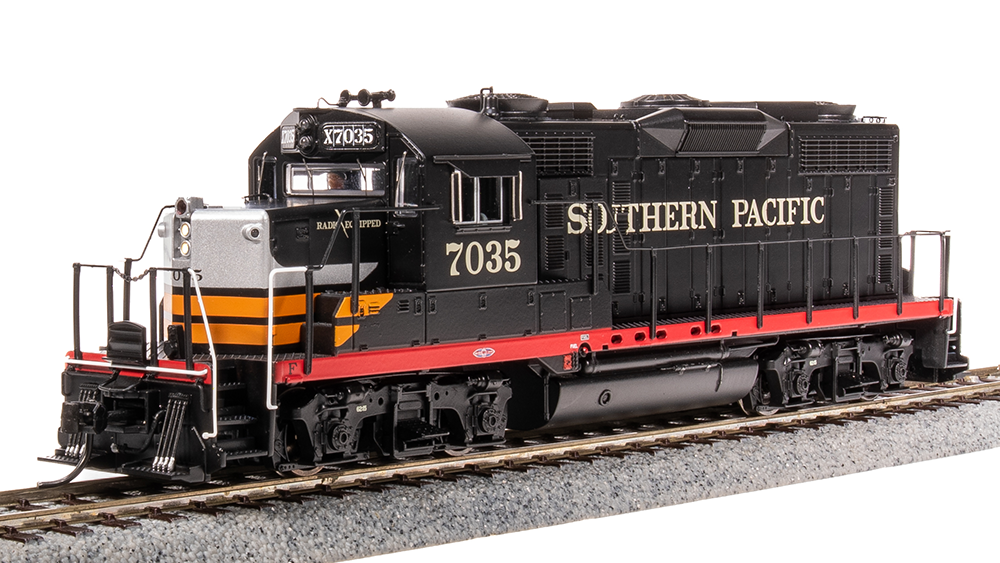 BLI 7476 GP20 SP Southern Pacific #7035, Black Widow Scheme Paragon 4 w/Sound & DCC HO Scale Broadway Limited