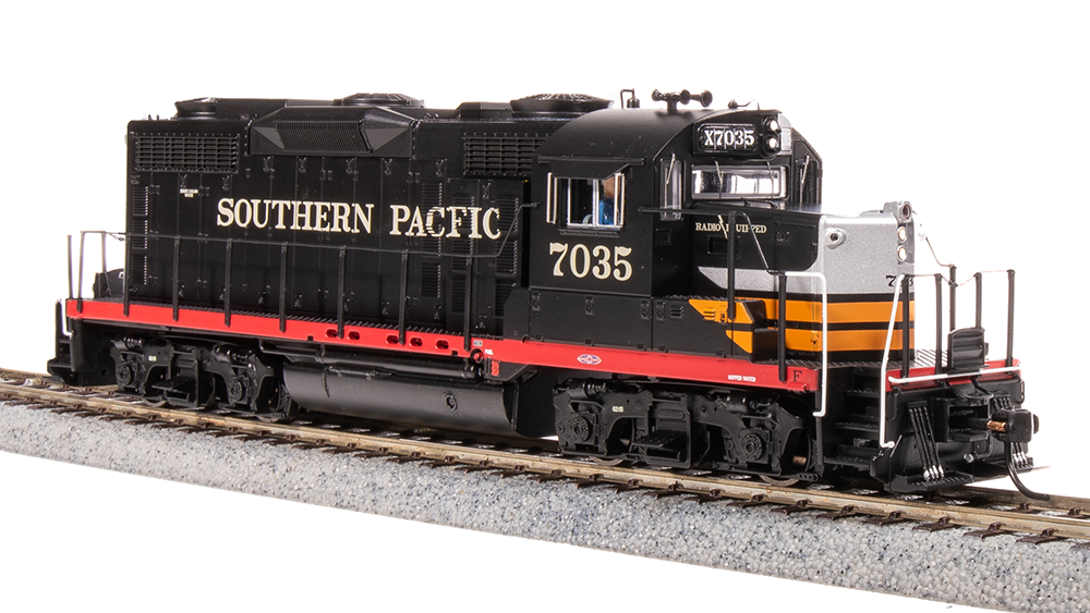 BLI 7476 GP20 SP Southern Pacific #7035, Black Widow Scheme Paragon 4 w/Sound & DCC HO Scale Broadway Limited