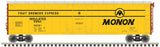 Atlas 20004640 50' Plug-Door Boxcar - Fruit Growers Express #90268 (yellow, silver, Monon Logo) HO Scale