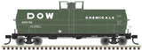 Atlas 20004671 11,000-Gallon Tank Car with Platform - Dow Chemical SHPX #766 (green, white) HO Scale