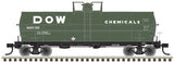 Atlas 20004671 11,000-Gallon Tank Car with Platform - Dow Chemical SHPX #766 (green, white) HO Scale