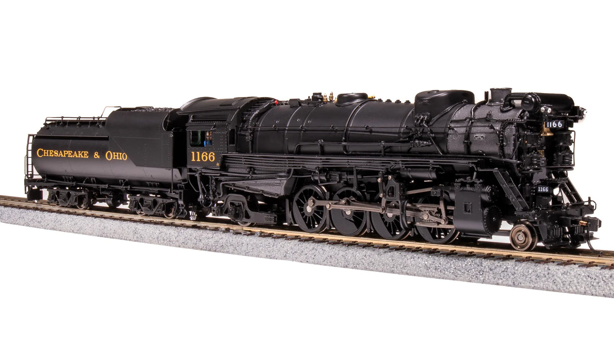 BLI 7593 K-2 Mikado 2-8-2 C&O Chesapeake & Ohio #1196, 16-VC Tender DCC & Sound HO Scale