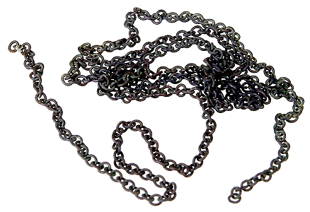 A Line Products 29220 Pre-Blackened Brass Chain - 12" (30.5cm) 27 links per inch (Scale=HO) Part # 116-29220