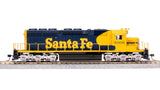 BLI 7631 EMD SD40, ATSF 5010, BLUE/YELLOW WARBONNET Paragon 4 w/Sound & DCC HO Scale Broadway Limited