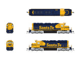 BLI 7630 EMD SD40, ATSF 5006, BLUE/YELLOW WARBONNET Paragon 4 w/Sound & DCC HO Scale Broadway Limited