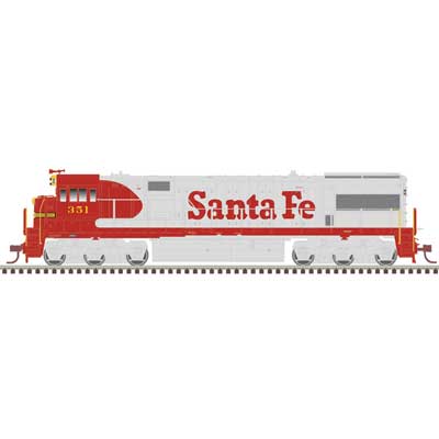 Atlas 10004625 GE U28CG - LokSound and DCC - Master(R) Gold -- Santa Fe #351 (Passenger Warbonnet, silver, red, silver underframe) HO Scale