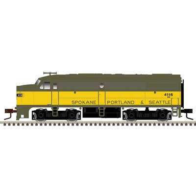 Atlas 40005090 Alco FA1 Large Numberboards - Sound and DCC - Master(R) Gold -- Burlington Northern #4117 (Ex-SP&S, yellow, green) N Scale