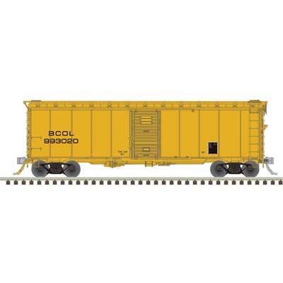 Atlas 20007907 40' Minibox Boxcar - Ready to Run - Master(R) -- British Columbia BCOL #993016 (MOW yellow) HO Scale