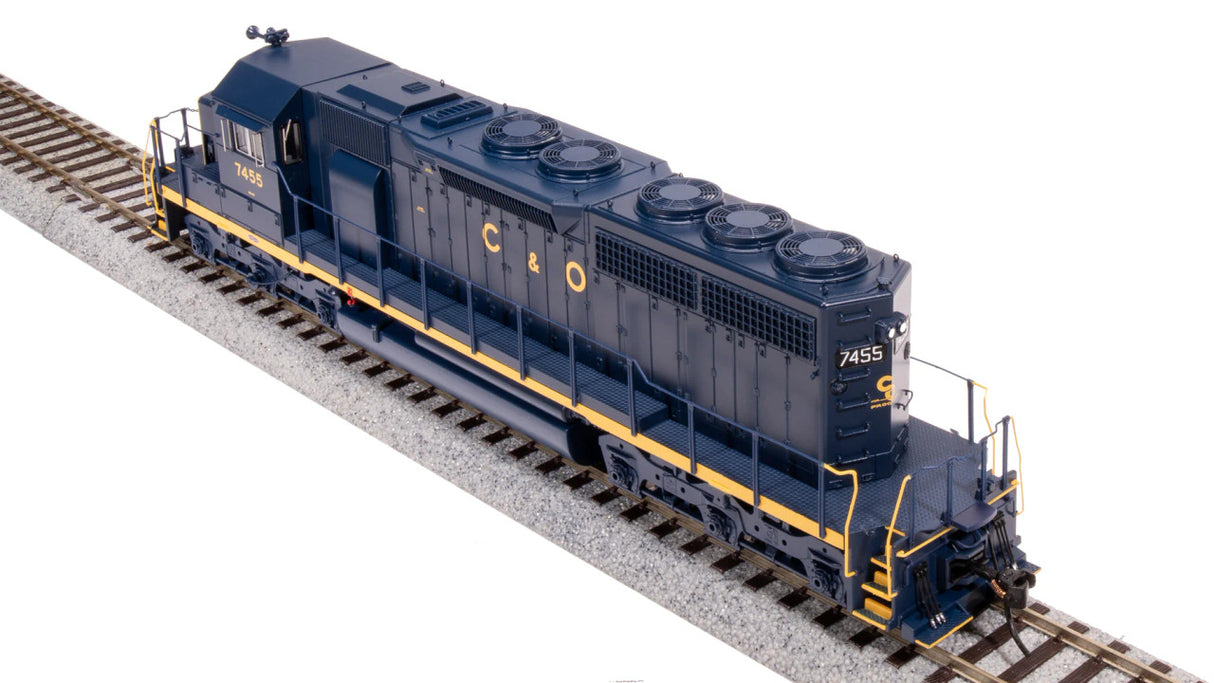 BLI 7633 EMD SD40, C&O 7462, BLUE W/ YELLOW Paragon 4 w/Sound & DCC HO Scale Broadway Limited