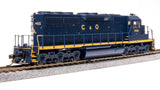 BLI 7632 EMD SD40, C&O 7455, BLUE W/ YELLOW Paragon 4 w/Sound & DCC HO Scale Broadway Limited