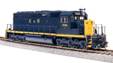 BLI 7632 EMD SD40, C&O 7455, BLUE W/ YELLOW Paragon 4 w/Sound & DCC HO Scale Broadway Limited