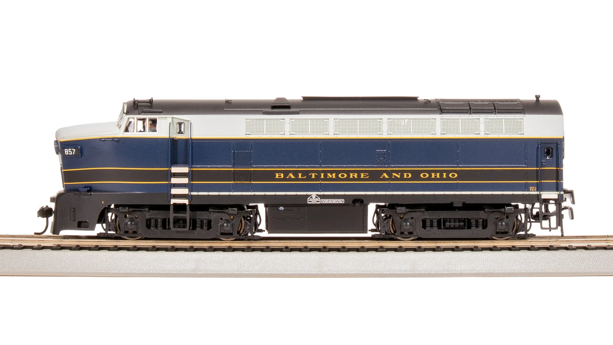 BLI 7695 RF-16 SHARKNOSE A, B&O Baltimore & Ohio 857, PARAGON4 SOUND & DCC HO Scale Broadway Limited