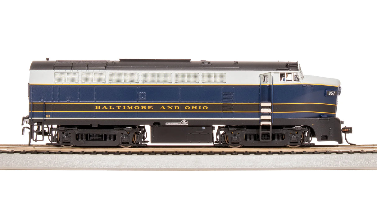 BLI 7695 RF-16 SHARKNOSE A, B&O Baltimore & Ohio 857, PARAGON4 SOUND & DCC HO Scale Broadway Limited