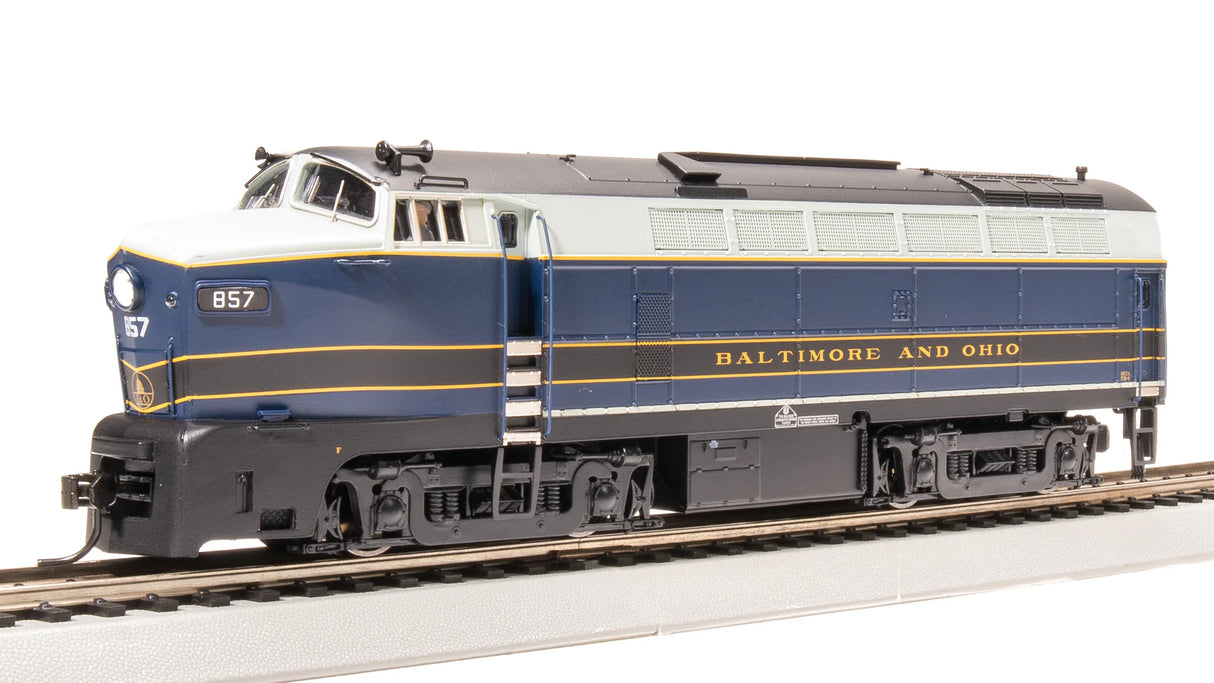 BLI 7695 RF-16 SHARKNOSE A, B&O Baltimore & Ohio 857, PARAGON4 SOUND & DCC HO Scale Broadway Limited