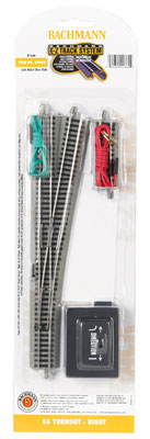 Bachmann 44860 N Scale E-Z Track Right Hand #6 Turnout