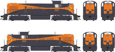 Bowser 25201 Alco RS3 Phase 3 LIRR Long Island #1552 (Fair Scheme, gray, orange, Dashing Dan Logo) w/LokSound & DCC HO Scale