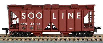 Bowser 55669 70-Ton 2-Bay Covered Hopper SOO Line 8918 HO Scale
