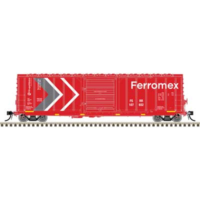 Atlas 20007544 CNCF 5000 50' Boxcar - Ready to Run - Master(R) -- Ferromex #107932 (2020s red, white, gray) HO Scale