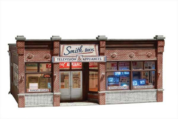 Woodland Scenics 5069  Smith Brothers TV & Appliance Store - Built-&-Ready(R) HO Scale