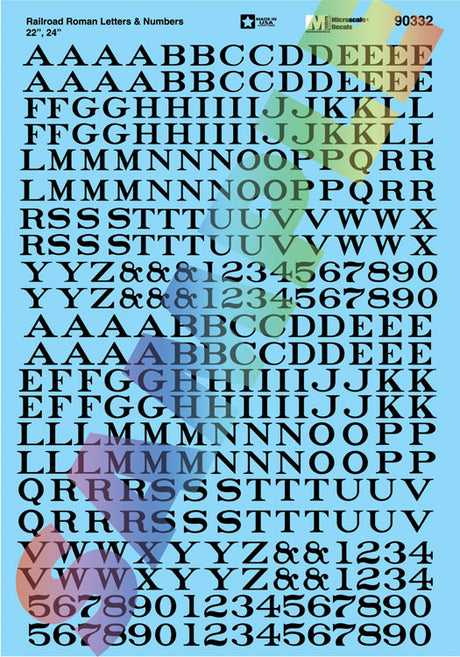 Image for 460-90332 Roman Lttrs/Nmbrs 22"/24