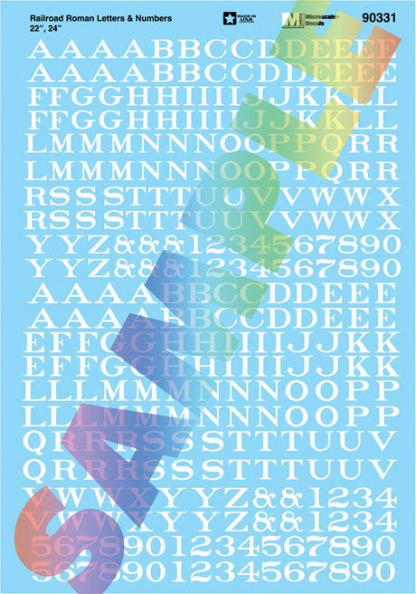 Image for 460-90331 Roman Lttrs/Nmbrs 22"/24