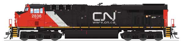 BLI 5756 GE ES44AC - Standard DC - Stealth CN Canadian National #2849  Broadway Limited HO Scale