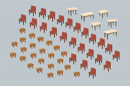 Image for 272-180438 7 Tables and 48 Chairs