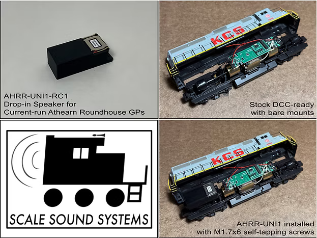 Scale Sound Systems AHRR-UNI1 Athearn Roundhouse/Athearn GP40-2 HO Scale AHRR-UNI1-RC1