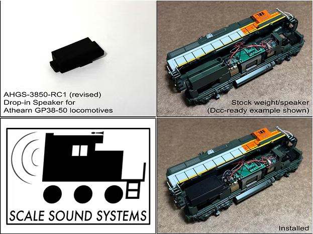 Scale Sound Systems AHGS-3850 Athearn Genesis GP38/39/40/49/50 HO Scale AHGS-3850-RC1