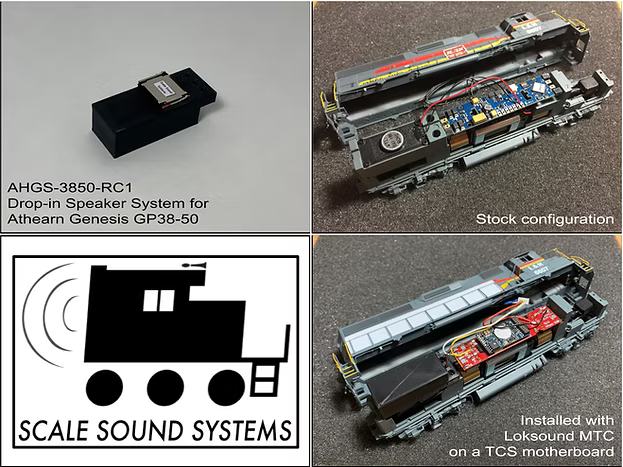 Scale Sound Systems AHGS-3850 Athearn Genesis GP38/39/40/49/50 HO Scale AHGS-3850-RC1