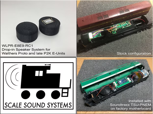Scale Sound Systems WLPR-E8E9+E8E9 Walthers Proto E-Units Dual Speakers HO Scale WLPR-E8E9+E8E9