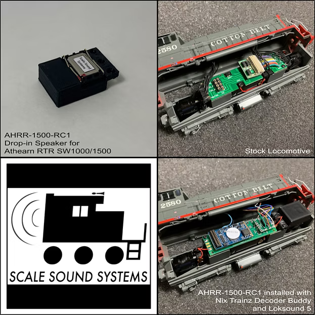 Scale Sound Systems AHRR-1500 Athearn RTR SW1000/1500 HO Scale AHRR-1500-RC1