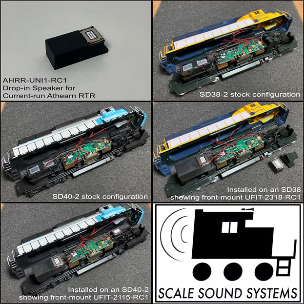 Scale Sound Systems AHGS-UNI2 Athearn Genesis/RTR "Dual-Cube" Universal HO Scale AHGS-UNI2-RC1
