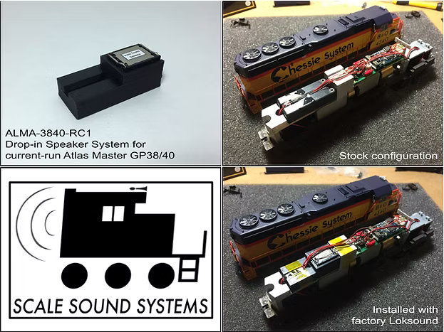 Scale Sound Systems ALMA-3840 Atlas Master GP38/40(-2), SD24/26, SD35 HO Scale ALMA-3840-RC1