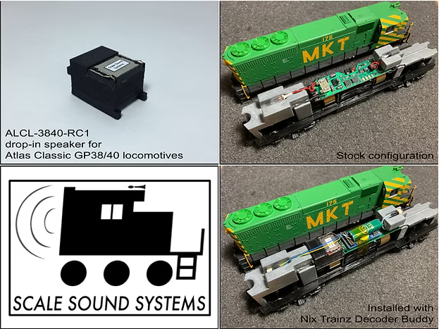 Scale Sound Systems ALCL-3840 Atlas Classic/Master (early) GP38/40 HO Scale ALCL-3840-RC1