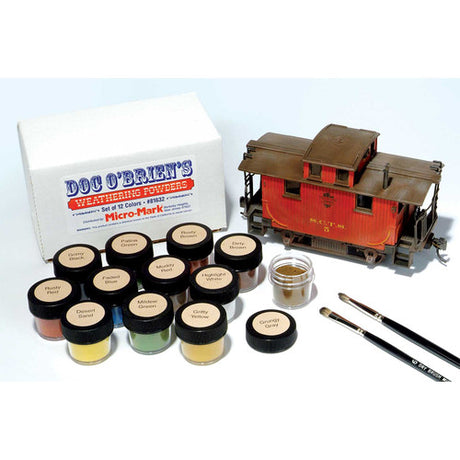 Doc O'Brien's Weathering Powders, Set Of 12 Colors - All Scales