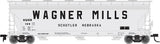 Atlas 20003478 ACF 4650 Centerflow Covered Hopper Post-1971 Version - Wagner Mills VUHX #110 (gray, black billboard Lettering) HO Scale