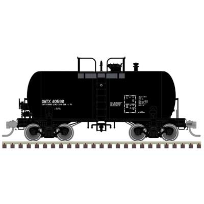 Atlas 20007807 10,000-Gallon Beer Can Tank Car - Ready to Run -- GATX #40511 (black, reporting marks only) HO Scale