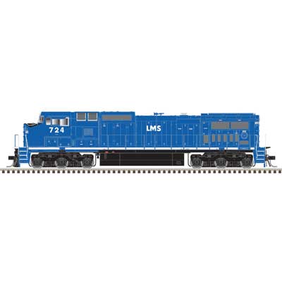Atlas 10004509 GE Dash 8-40CW - LokSound and DCC - Master(R) Gold -- Locomotive Management Services LMS #727 (blue, white, black) HO Scale
