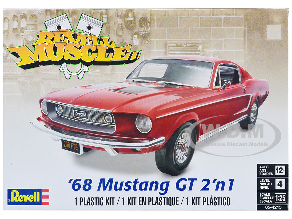 Revell 85-4215 1968 Mustang GT 2'n1 1/25 Scale Model Kit