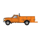 ATLAS 60000157 1990s Ford F-250 - F-350 Pickup/Work Truck Set Safety Orange N Scale