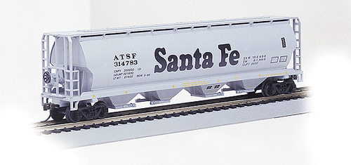 Bachmann {19102} Cylindrical Grain Hopper ATSF Santa Fe #314783 (Scale=HO) Part#160-19102