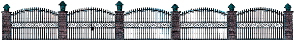 Image for 189-6016 Wrought Iron Fence 65cm
