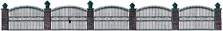 Image for 189-6016 Wrought Iron Fence 65cm