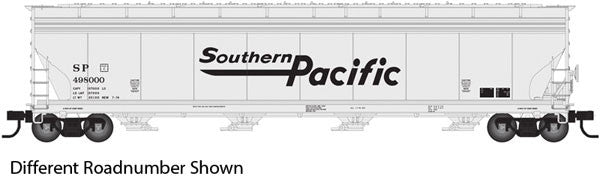 Atlas 20003572 ACF 5701 Centerflow Grain Hopper - Southern Pacific #498199 (Fantasy Scheme, gray, black, Speed Lettering) HO Scale