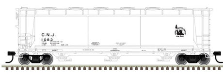 ATLAS 20004368 ACF 3-Bay Cylindrical Hopper - Central Railroad of New Jersey #1083 (gray, black, Liberty Logo) HO Scale