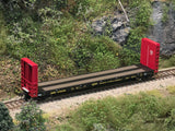 HomeShops HFF-009-001 QNE 230415 - HO-Scale Quebec & New England Atlas 51'6" Bulkhead Flatcar