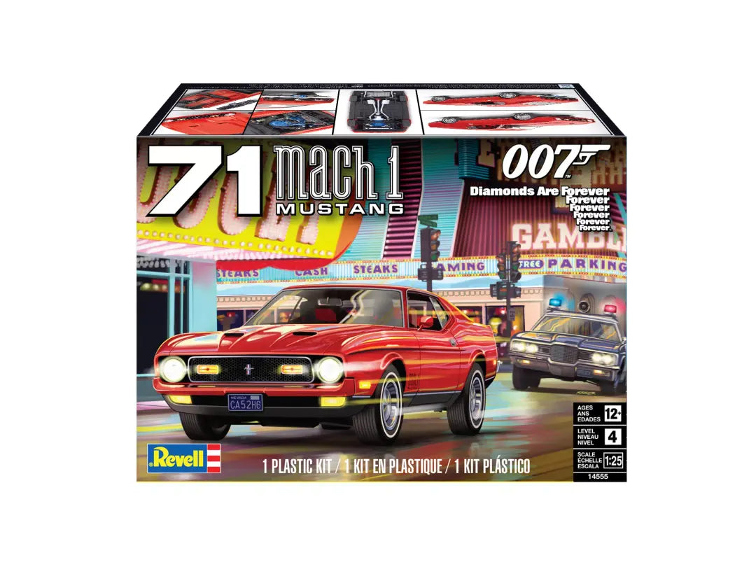 Revell 14555 Diamonds Are Forever 71 Mach 1 Mustang 1/25 Scale Model Kit