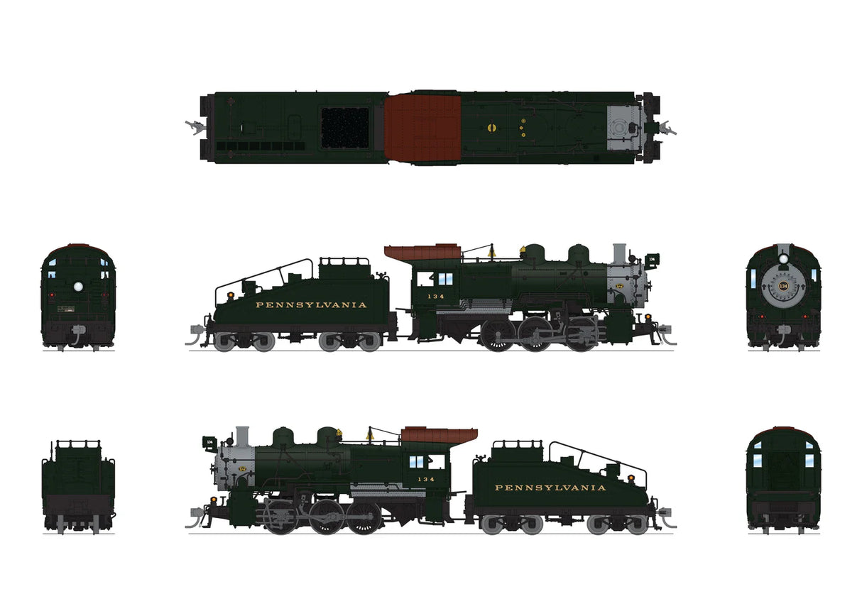 BLI 9170 B6sb 0-6-0 Post-War PRR Pennsylvania Railroad #134 (Brunswick Green, graphite, Tuscan) DCC & Sound HO Scale