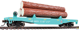 1773 (HO Scale) WAL-931-1773        Log Dump Car w/Logs UP